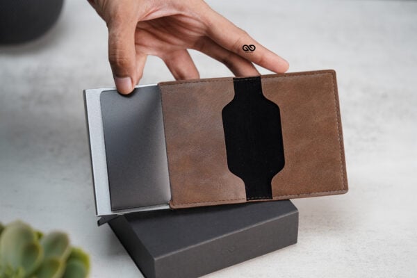 Personalized Slim Vegan Leather Card Holder with Single Slot Wallet - Image 26