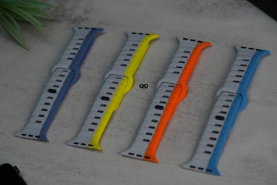 Two Colored Waterproof Silicone Sports Bands for Apple Watch 44MM 45MM 46MM Series 4 5 6 7 8 9 10 11 (SE 2 3 Gen)