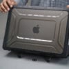 Black Slim Rubberized TPU Bumper Cover For MacBook Pro 13 inch 2020/2021/2022 M1/M2 A2338 A2251 A2289