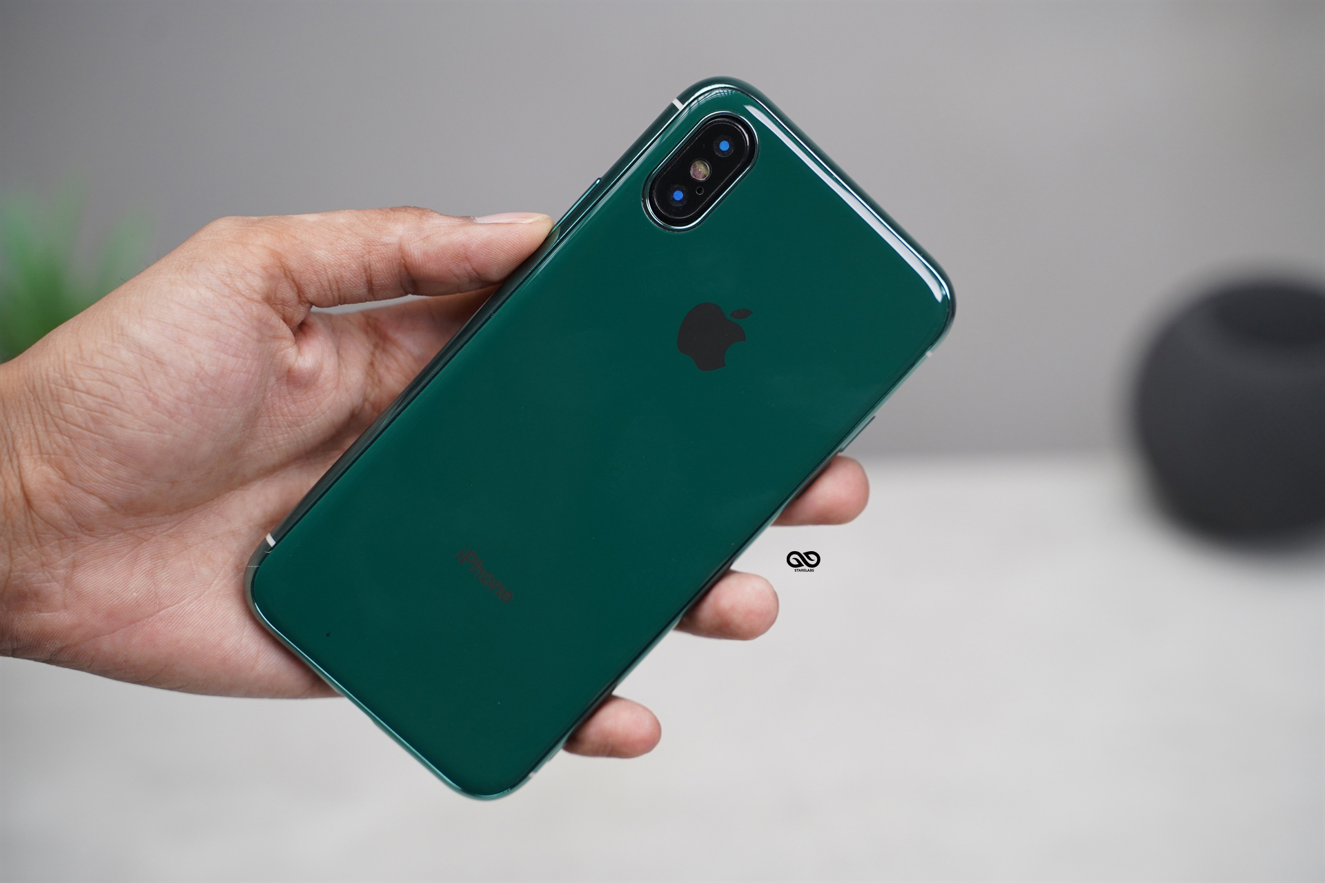 Dark Green Soft Tpu Glass Finish case for iPhone X /XS 13 Dark Green Soft Tpu Glass Finish case for iPhone X /XS - Image 13