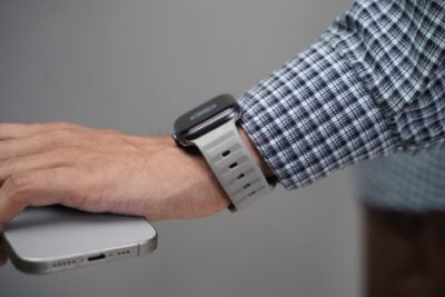 Powder Grey FKM Active Rubber Strap For Apple Watch 42MM 41MM 40MM Series 4 5 6 7 8 9 10SE SE 2 Gen.