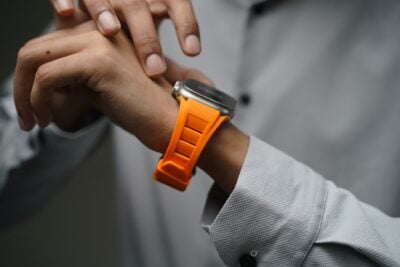 Vented FKM Rubber Band With 316L Buckle Closure For Apple Watch 49 MM Series Ultra/Ultra 2