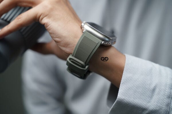 Army Green Waterproof Silicone Sports Band with Buckle for Apple Watch 49 MM Series Ultra/Ultra 2 - Image 9