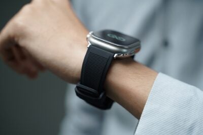Black Waterproof Silicone Sports Band with Buckle for Apple Watch 49 MM Series Ultra/Ultra 2