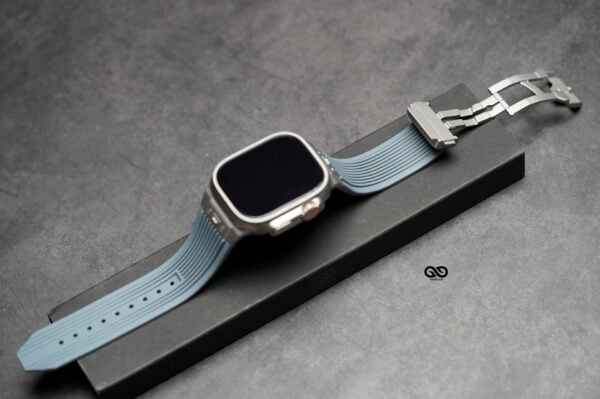 Classic Silicone Band With Stainless Steel Buckle Strap For Apple Watch 49 MM Series Ultra/Ultra 2 - Image 7