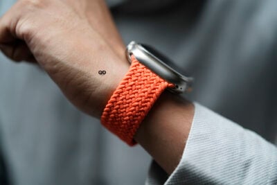 Electric Orange Braided Solo Loop For Apple Watch 49 MM Series Ultra/Ultra 2