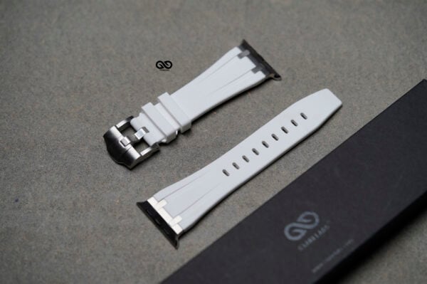 Fluoro Rubber Strap With Silver Buckle For Apple Watch 49 MM Series Ultra/Ultra 2 - Image 12