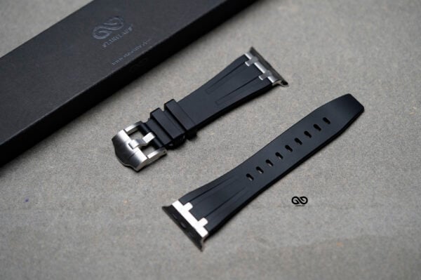 Fluoro Rubber Strap With Silver Buckle For Apple Watch 49 MM Series Ultra/Ultra 2 - Image 21