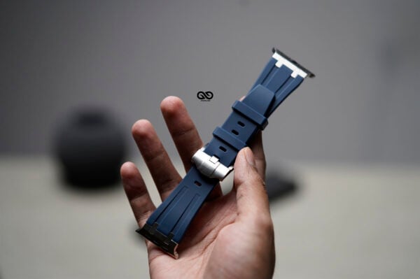 Fluoro Rubber Strap With Silver Buckle For Apple Watch 49 MM Series Ultra/Ultra 2 - Image 23