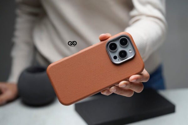 Slim PU Leather Case with Rubberized Interior (Magsafe Compatible) For iPhone 16/16Pro/16ProMax - Image 82