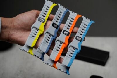 Two Colored Waterproof Silicone Sports Bands For Apple Watch 49 (Series Ultra/Ultra 2/Ultra 3)