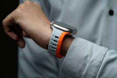 Two Colored Waterproof Silicone Sports Bands For Apple Watch 49 (Series Ultra/Ultra 2/Ultra 3)