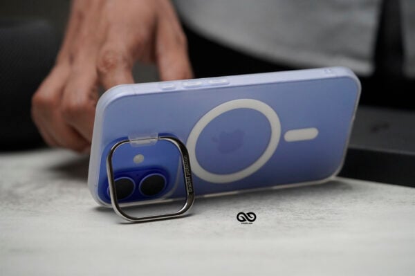 Frosted White Magsafe Matte Finish Case with Kickstand Ring Feature For iPhone 16/16Pro/16ProMax - Image 6