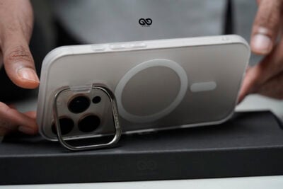 Frosted White Magsafe Matte Finish Case with Kickstand Ring Feature For iPhone 16/16Pro/16ProMax