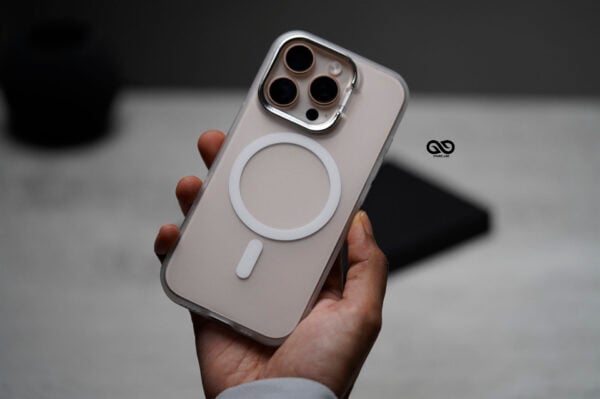 Frosted White Magsafe Matte Finish Case with Kickstand Ring Feature For iPhone 16/16Pro/16ProMax - Image 13
