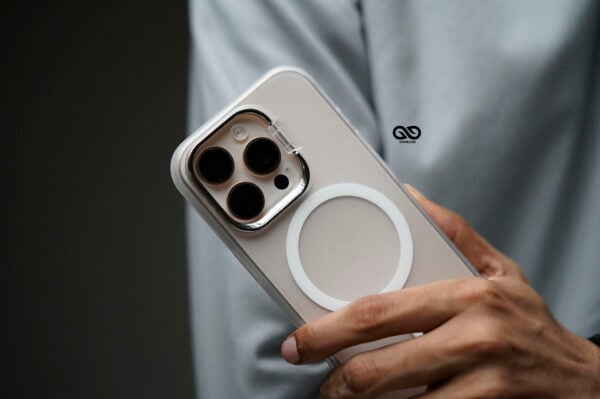 Frosted White Magsafe Matte Finish Case with Kickstand Ring Feature For iPhone 16/16Pro/16ProMax - Image 8