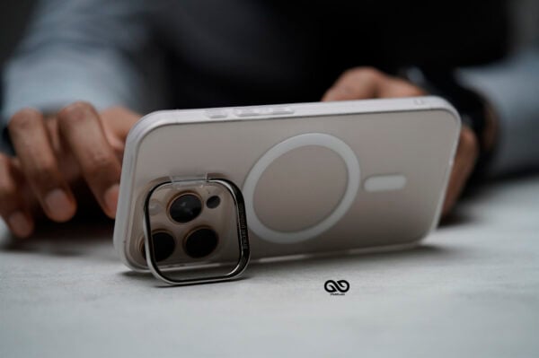 Frosted White Magsafe Matte Finish Case with Kickstand Ring Feature For iPhone 16/16Pro/16ProMax