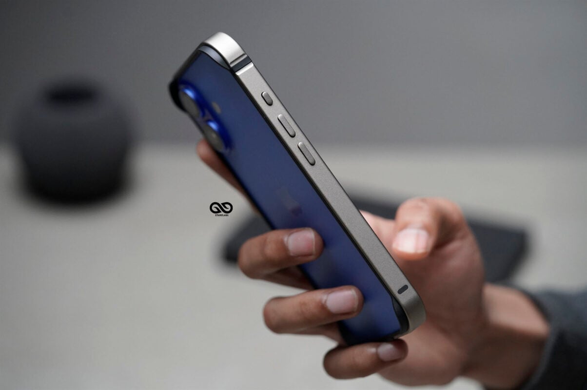 Natural Titanium Fiber Bumper for iPhone 16 (Bumper, not a Case)