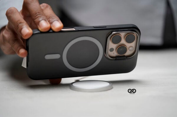 Smoky Black Magsafe Matte Finish Case with Kickstand Ring Feature For iPhone 16/16Pro/16ProMax - Image 5