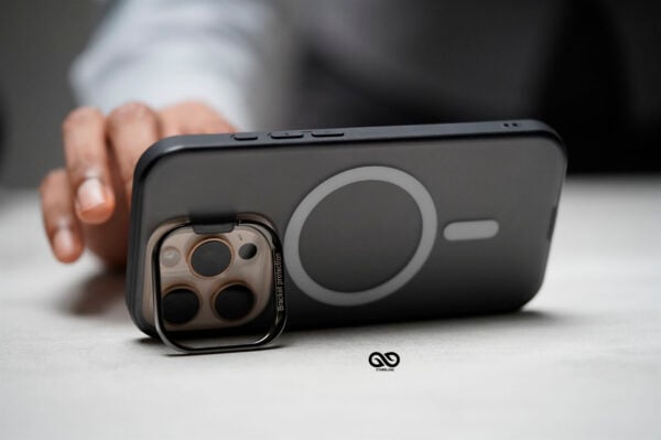 Smoky Black Magsafe Matte Finish Case with Kickstand Ring Feature For iPhone 16/16Pro/16ProMax