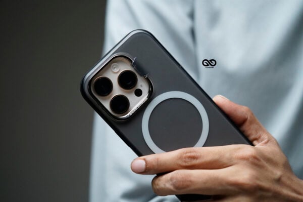 Smoky Black Magsafe Matte Finish Case with Kickstand Ring Feature For iPhone 16/16Pro/16ProMax - Image 20