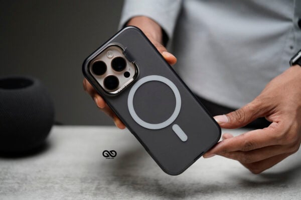 Smoky Black Magsafe Matte Finish Case with Kickstand Ring Feature For iPhone 16/16Pro/16ProMax - Image 19