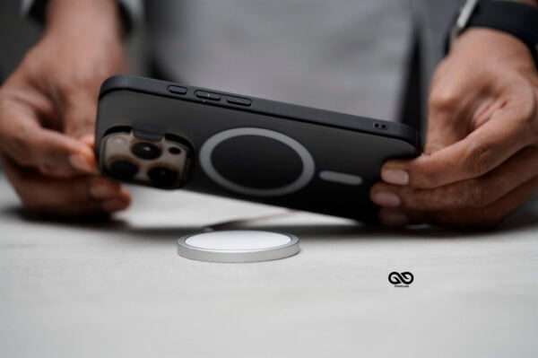 Smoky Black Magsafe Matte Finish Case with Kickstand Ring Feature For iPhone 16/16Pro/16ProMax - Image 14