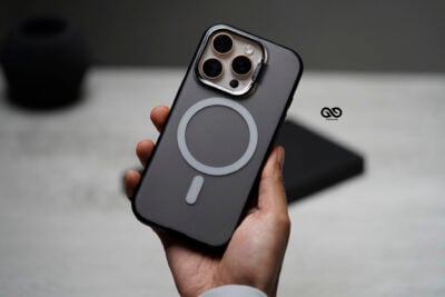 Smoky Black Magsafe Matte Finish Case with Kickstand Ring Feature For iPhone 16/16Pro/16ProMax
