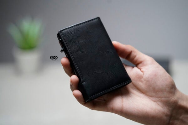 Classic Slim Vegan leather Minimalistic Pop Up Card and Cash Holder - Image 12