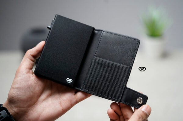 Classic Slim Vegan leather Minimalistic Pop Up Card and Cash Holder - Image 5