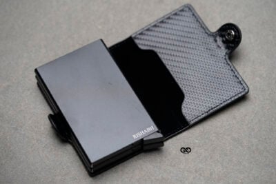 Personalized Carbon Fiber Leather Card and Cash Holder