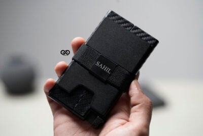Personalized Slim Carbon Fiber Mini Pop Up Wallet
