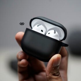 Black Slim Matte AirPods Case For AirPods 4