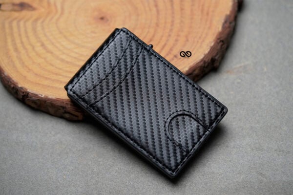 Personalized Carbon Fiber Ultra Slim Wallet With Money Clip - Image 9