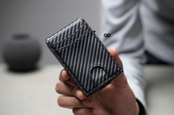 Personalized Carbon Fiber Ultra Slim Wallet With Money Clip - Image 13