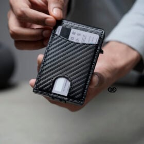 Personalized Carbon Fiber Ultra Slim Wallet With Money Clip