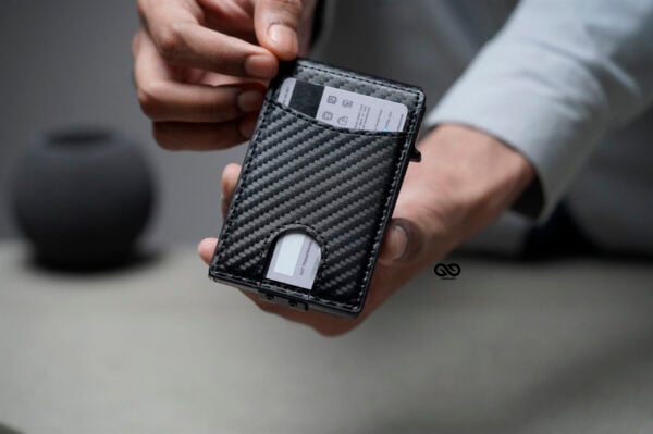 Personalized Carbon Fiber Ultra Slim Wallet With Money Clip