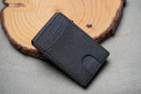 Grey Texture Ultra Slim Wallet With Money Clip - Image 12