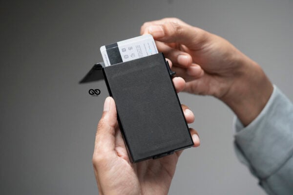 Grey Texture Ultra Slim Wallet With Money Clip - Image 10