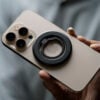 360 Degree Rotatable Carbon Fiber Magnetic Ring Holder