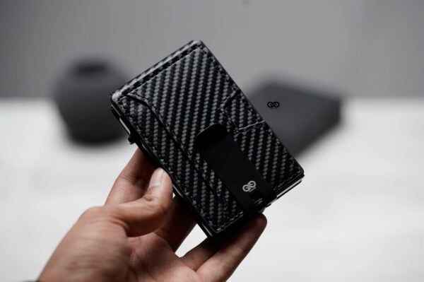 Personalized Carbon Fiber Ultra Slim Wallet With Money Clip - Image 16