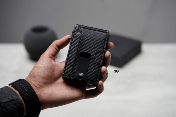 Personalized Carbon Fiber Ultra Slim Wallet With Money Clip - Image 2