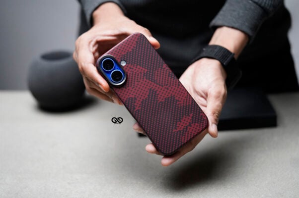 Magsafe Red Sea Real Aramid Carbon Fiber Case For iPhone 16