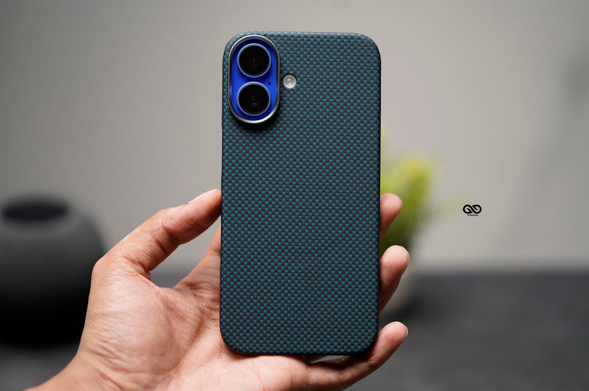 Magsafe Polar Blue Real Aramid Carbon Fiber Case For iPhone 16 plus 2 Magsafe Polar Blue Real Aramid Carbon Fiber Case For iPhone 16 plus - Image 2