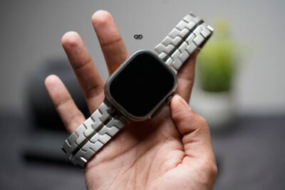 Titanium/Silver Link Chain Strap For Apple Watch 49 MM Series Ultra/Ultra 2