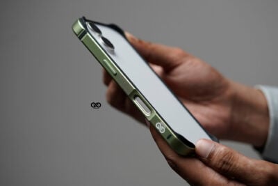 Sage Green Fiber Bumper for iPhone 17 (Bumper, not a Case)