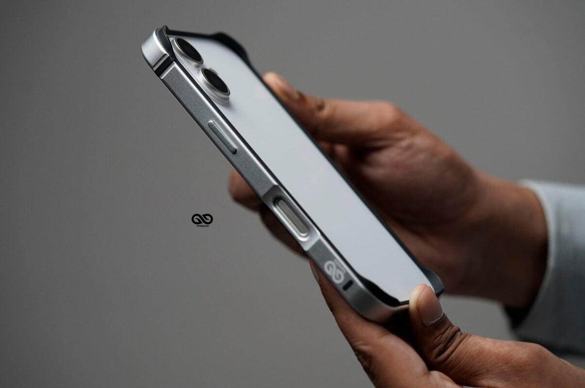 Silver Fiber Bumper for iPhone 17 (Bumper, not a Case)