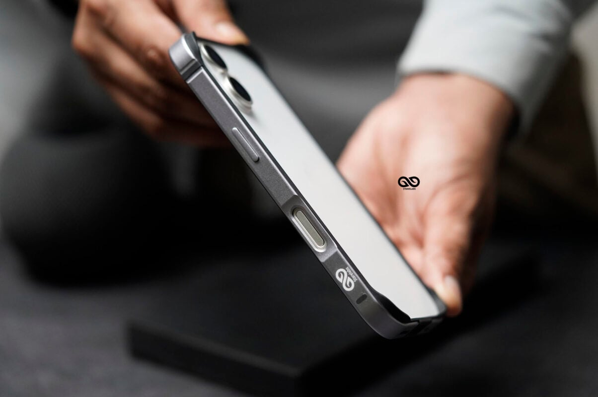 Silver Fiber Bumper for iPhone 17 (Bumper, not a Case)