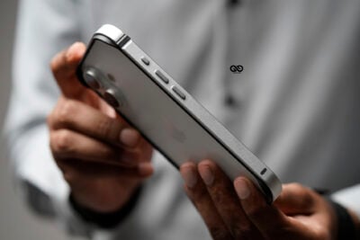 Silver Fiber Bumper for iPhone 17 (Bumper, not a Case)