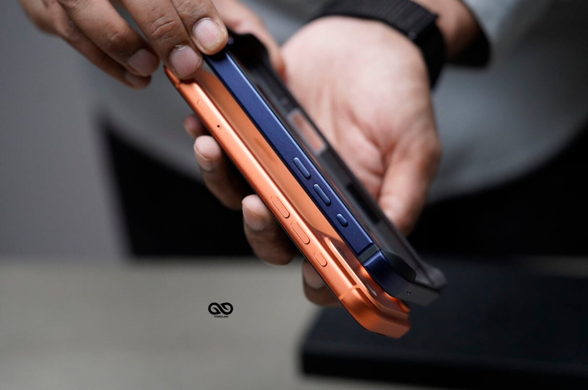 Deep Blue Fiber Bumper for iPhone 17 Pro (Bumper, not a Case)